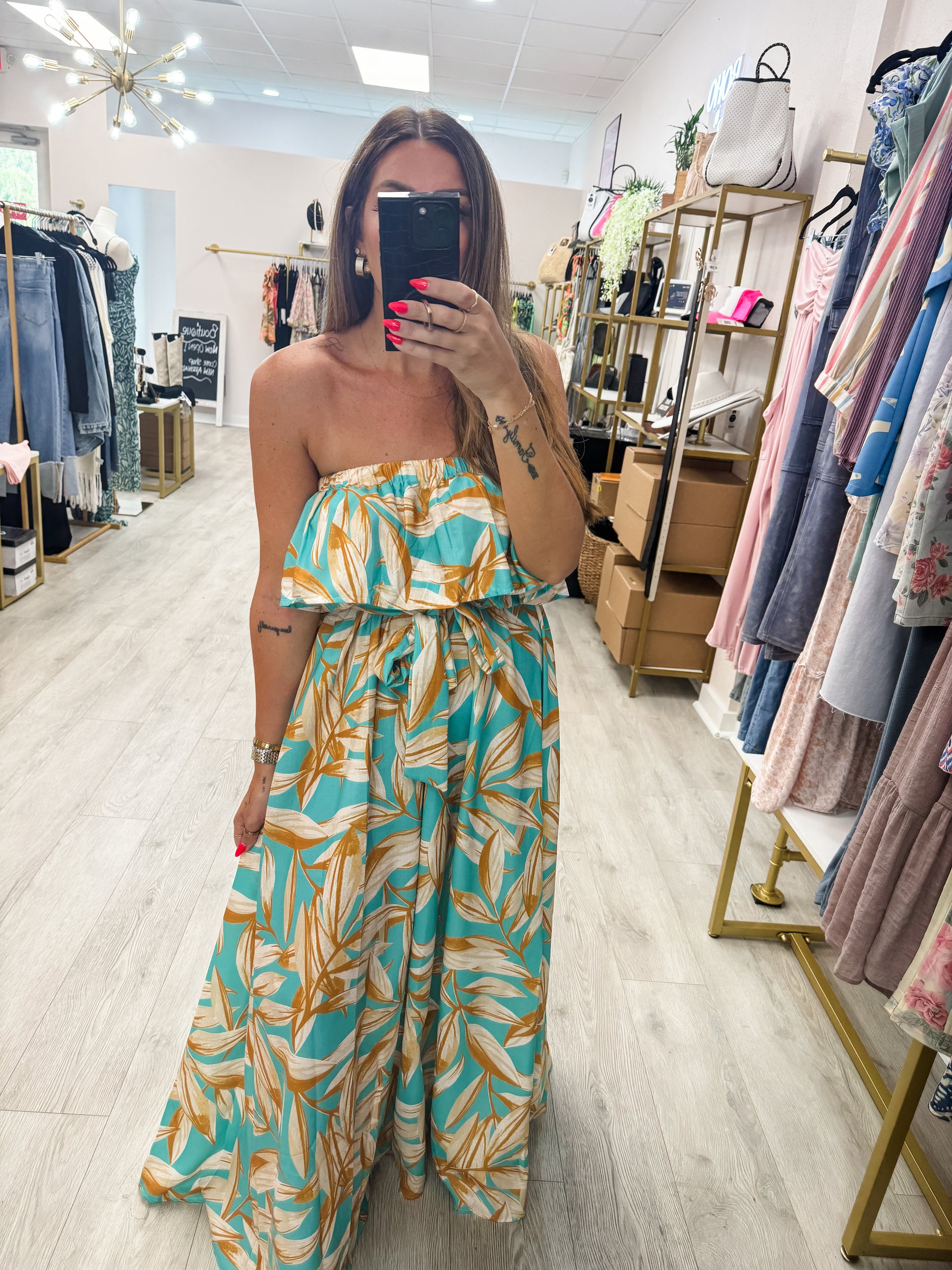 FT-Turquoise Maxi Dress Boho and Boujee Boutique FT-Turquoise Maxi Dress Boho and Boujee Boutique