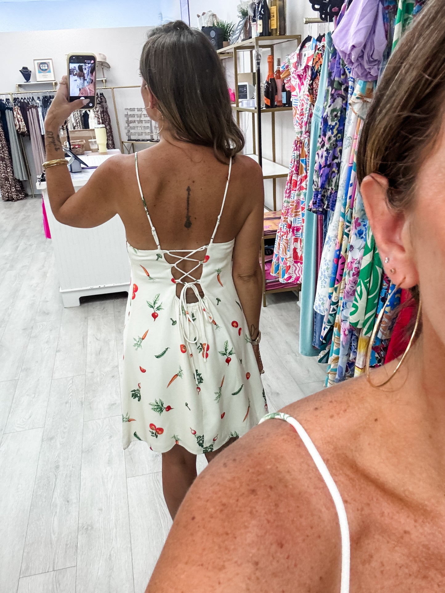 Garden Print Mini Dress