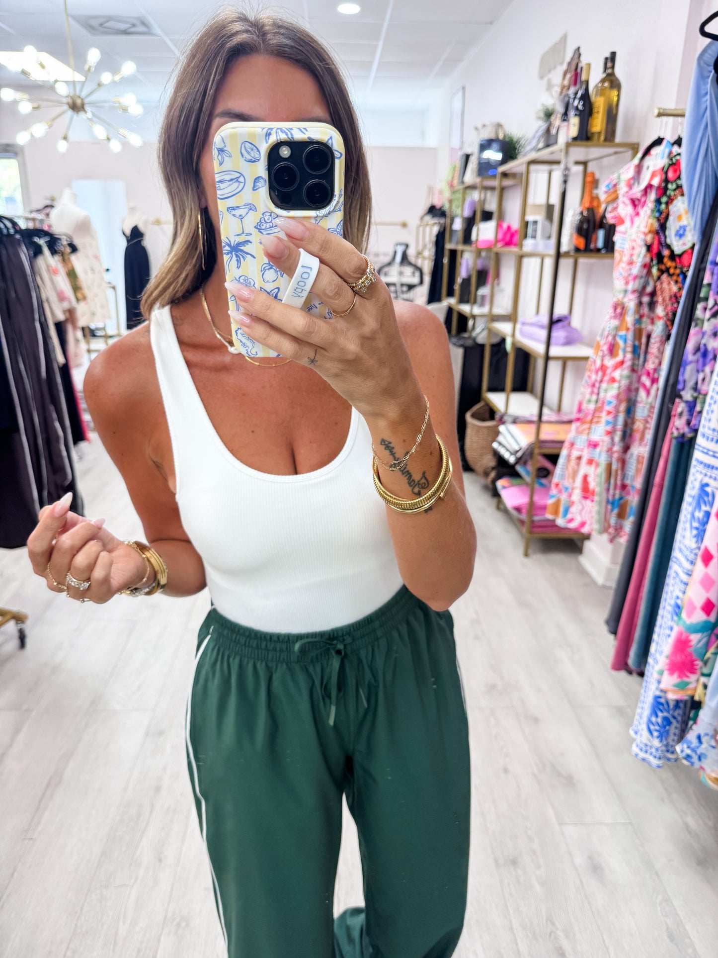 White Classic Seamless Ribbed Tank Top