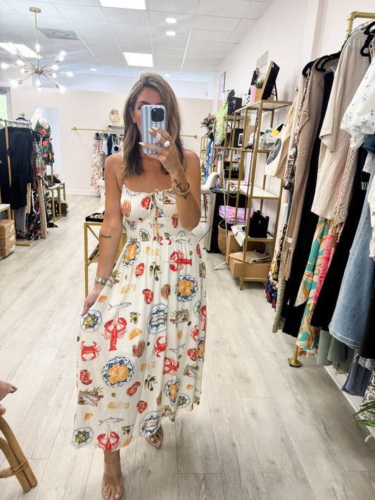Seaside Lunch Midi Dress