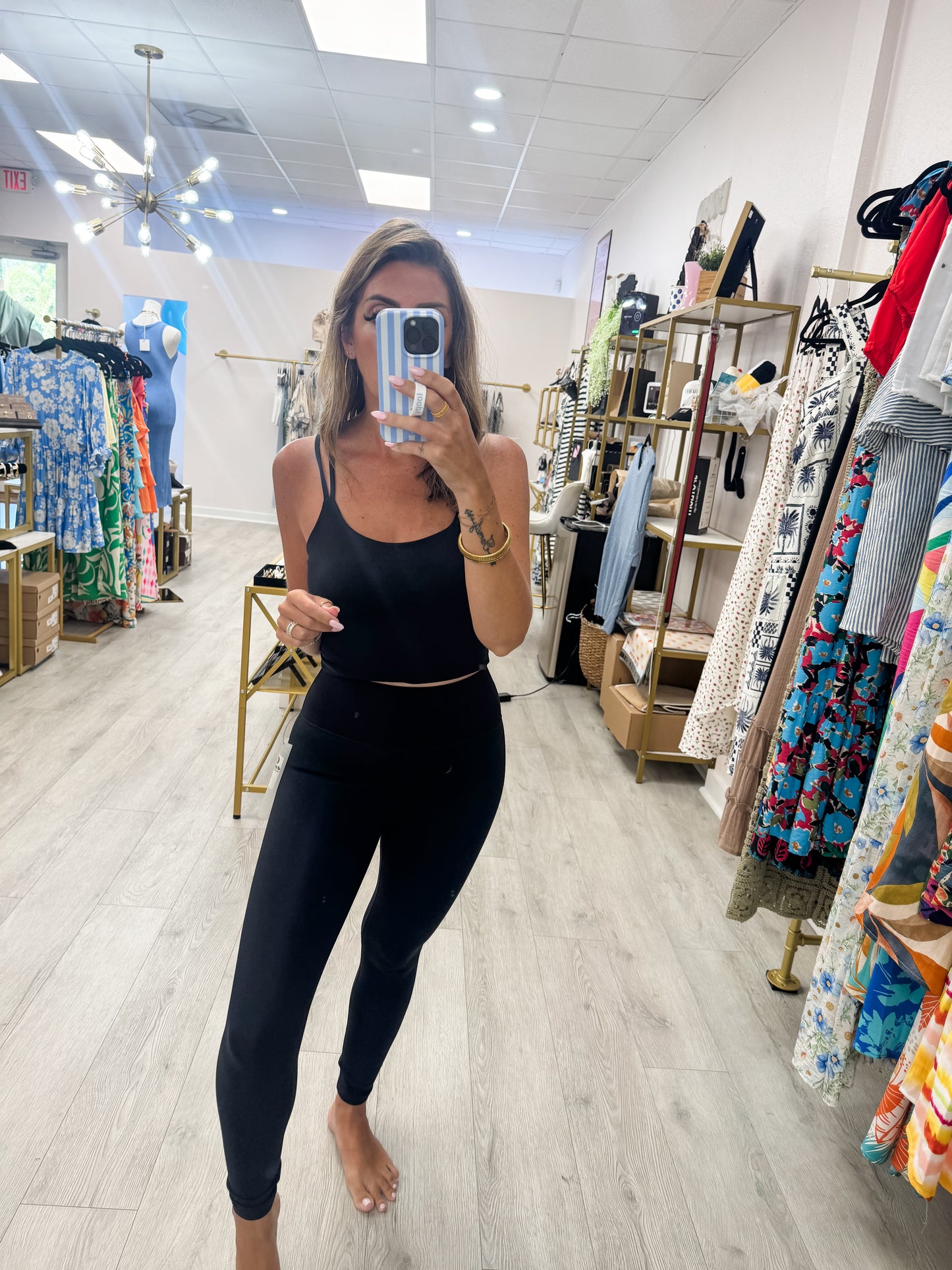 Venice Cloud Light Criss Cross Top