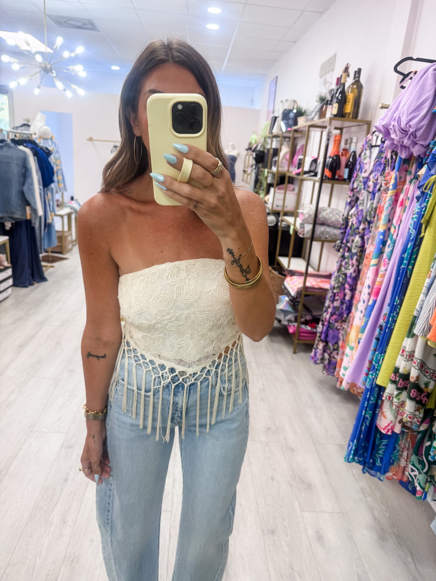 Fringe Tie-Back Top