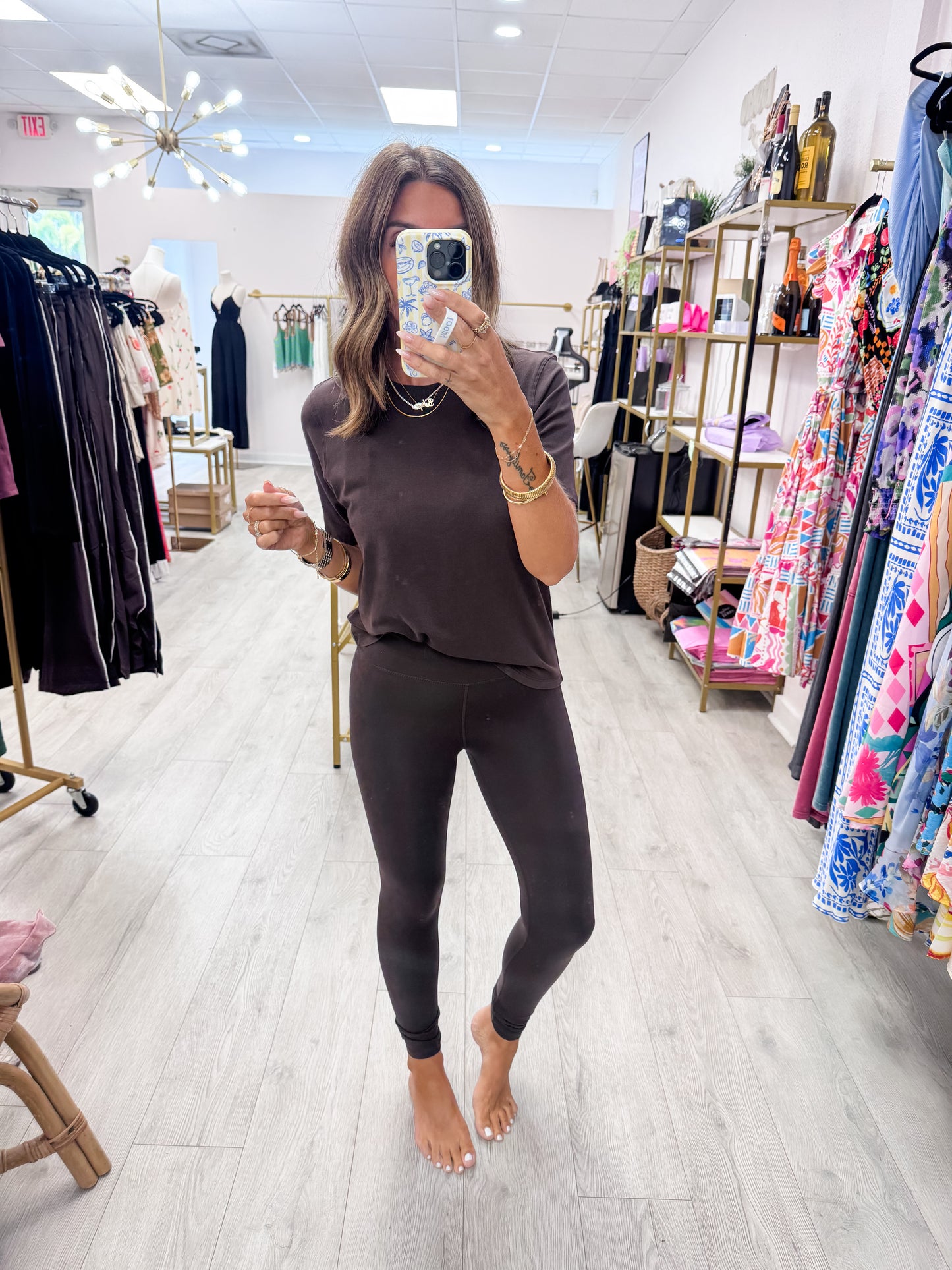 Coffee Bean Venice Cloud Light Contour High-Waisted Leggings