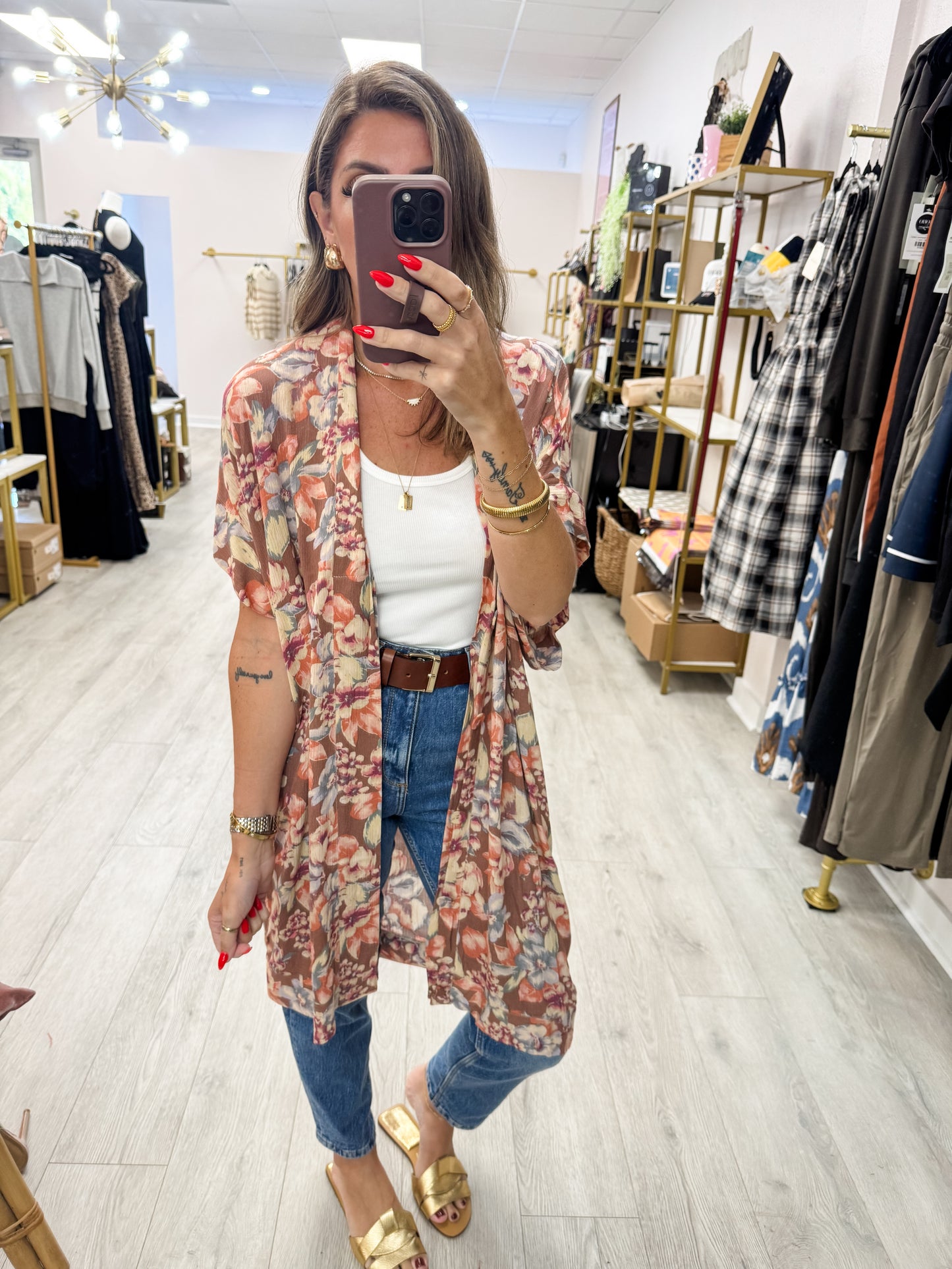 Botanical Kimono Dress