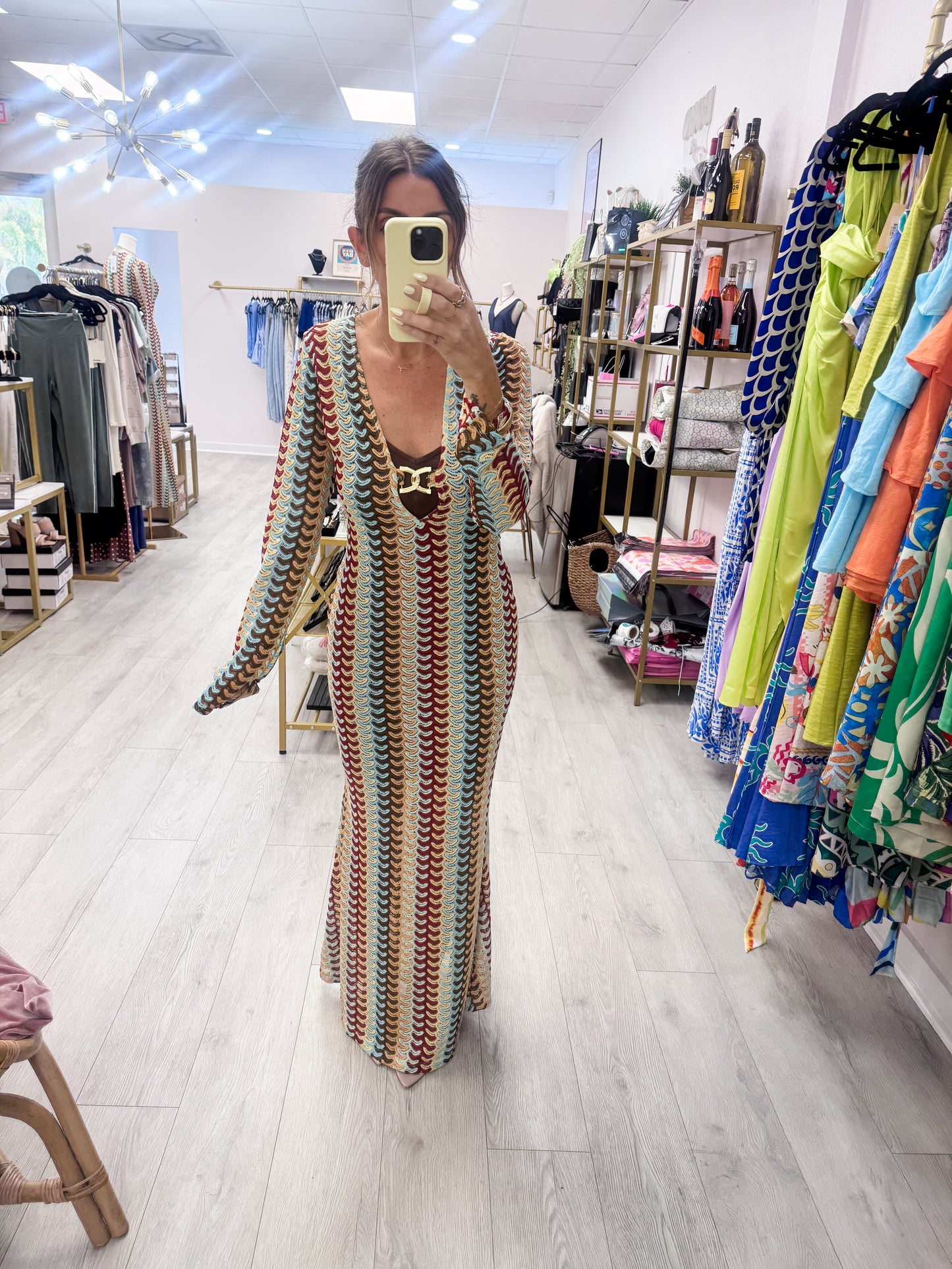 Multi Colored Resort Beach Crochet Coverup