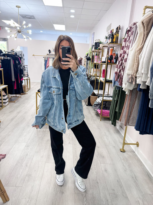 Boxy-Cut Denim Jacket