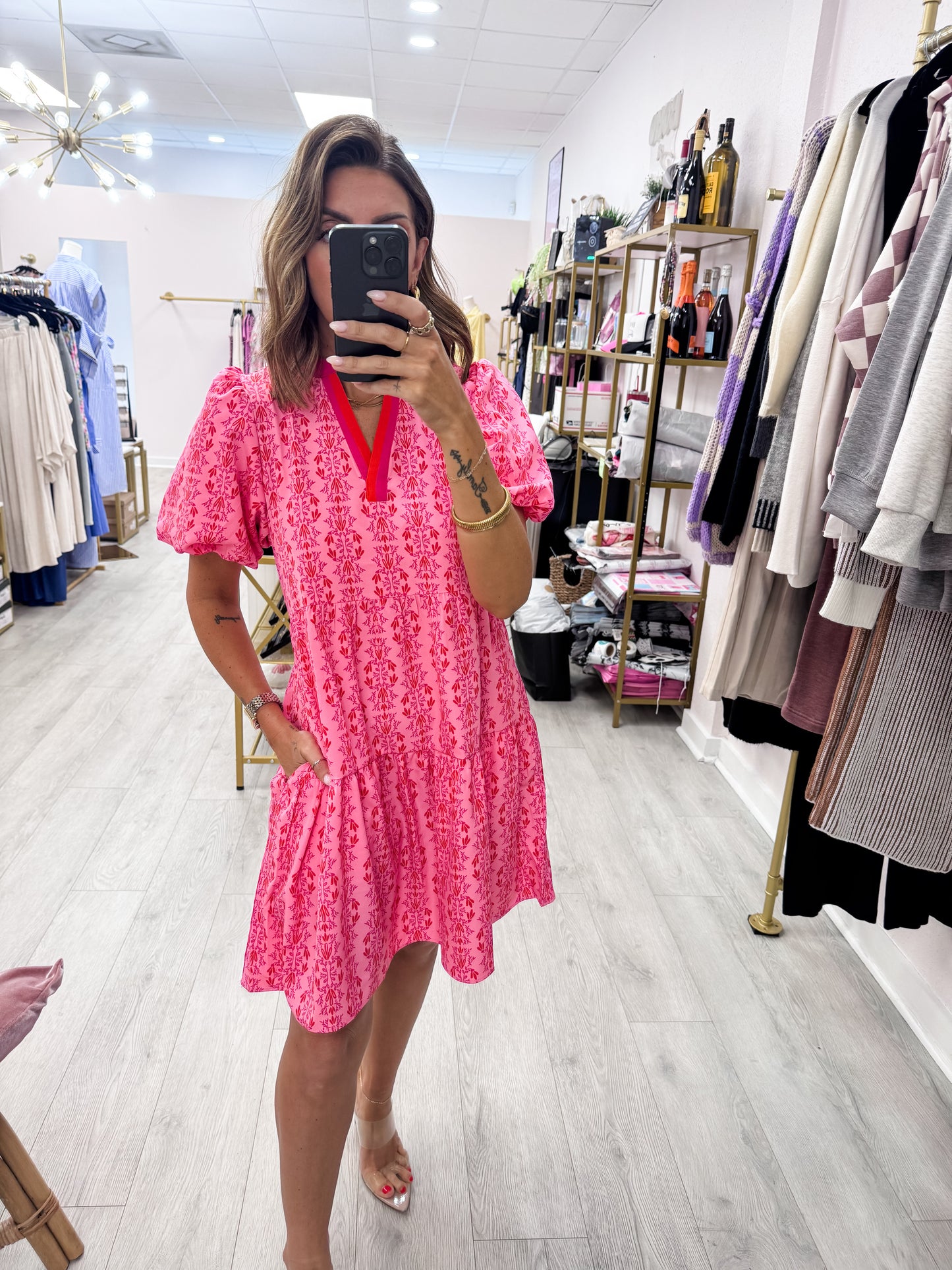 Pink Kinsley Heirloom Vine Dress