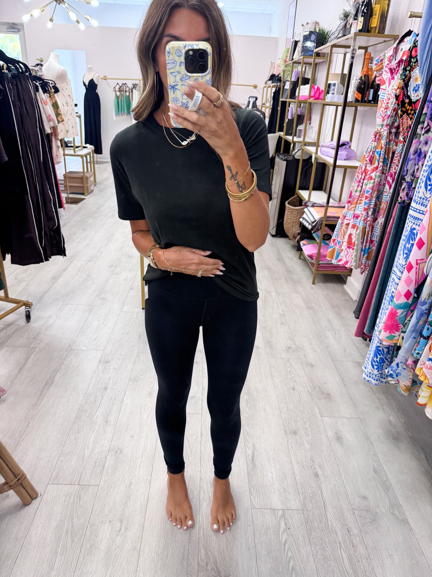 Black Venice Cloud Light Contour High-Waisted Leggings