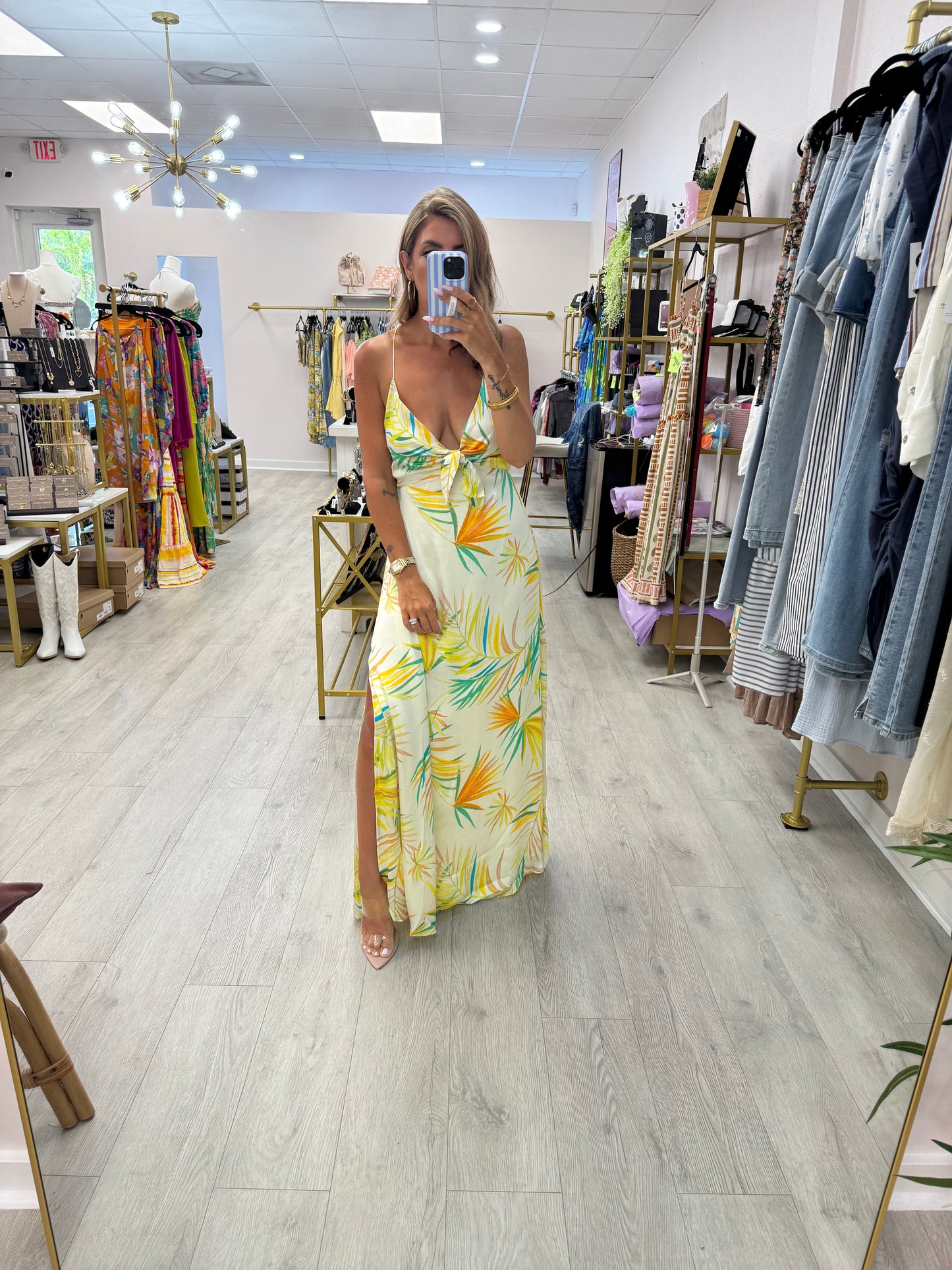 Dreamy Days Front Knot Maxi Dress