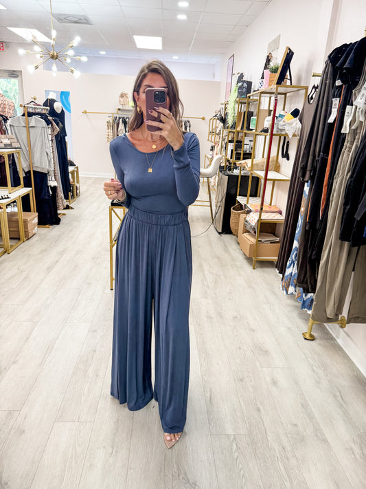 Midnight Blue Top & Pants Set