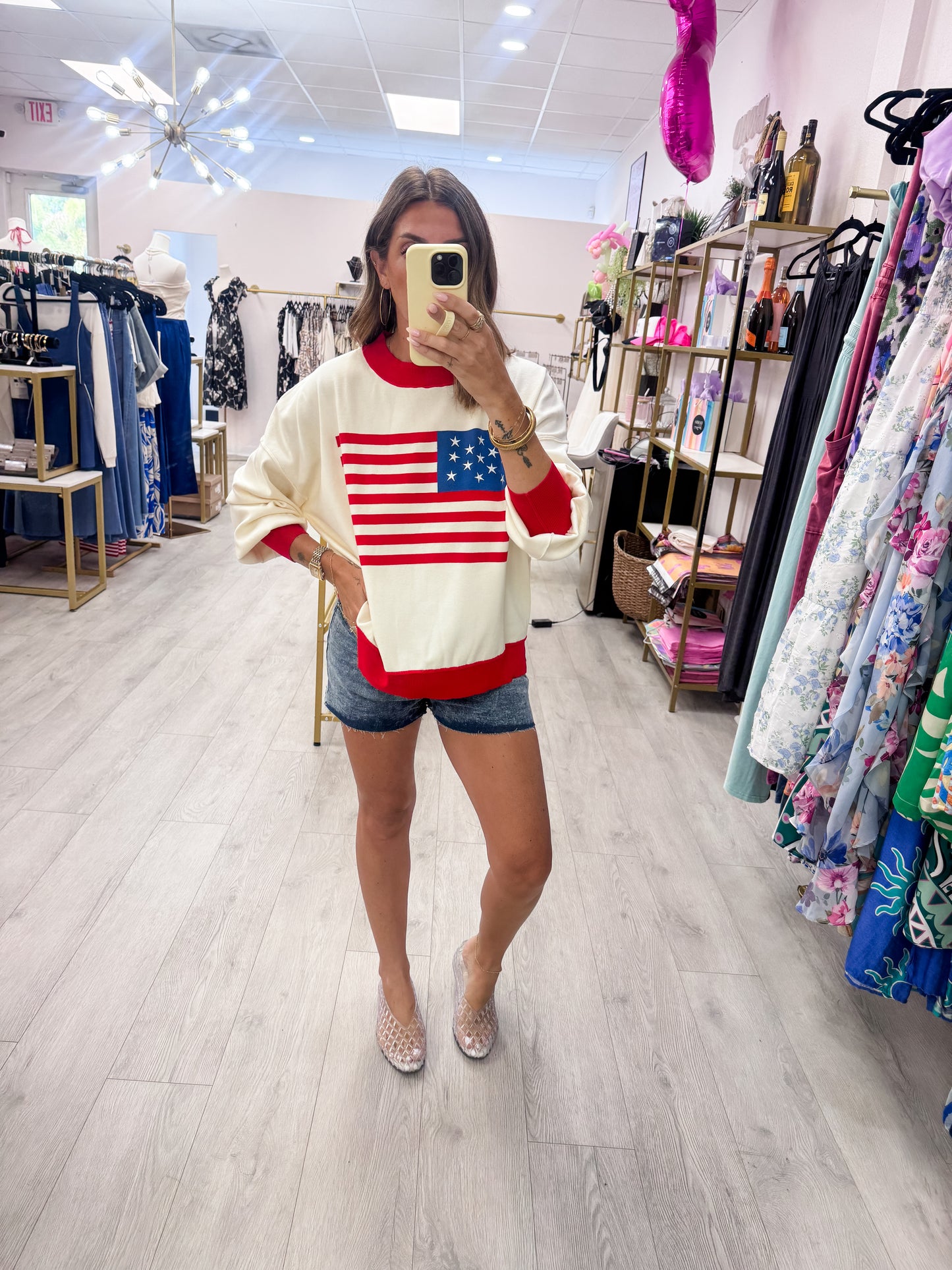 American Flag Sweatshirt