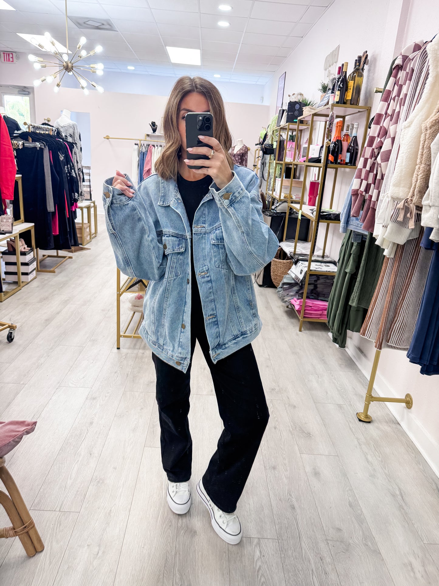 Boxy-Cut Denim Jacket