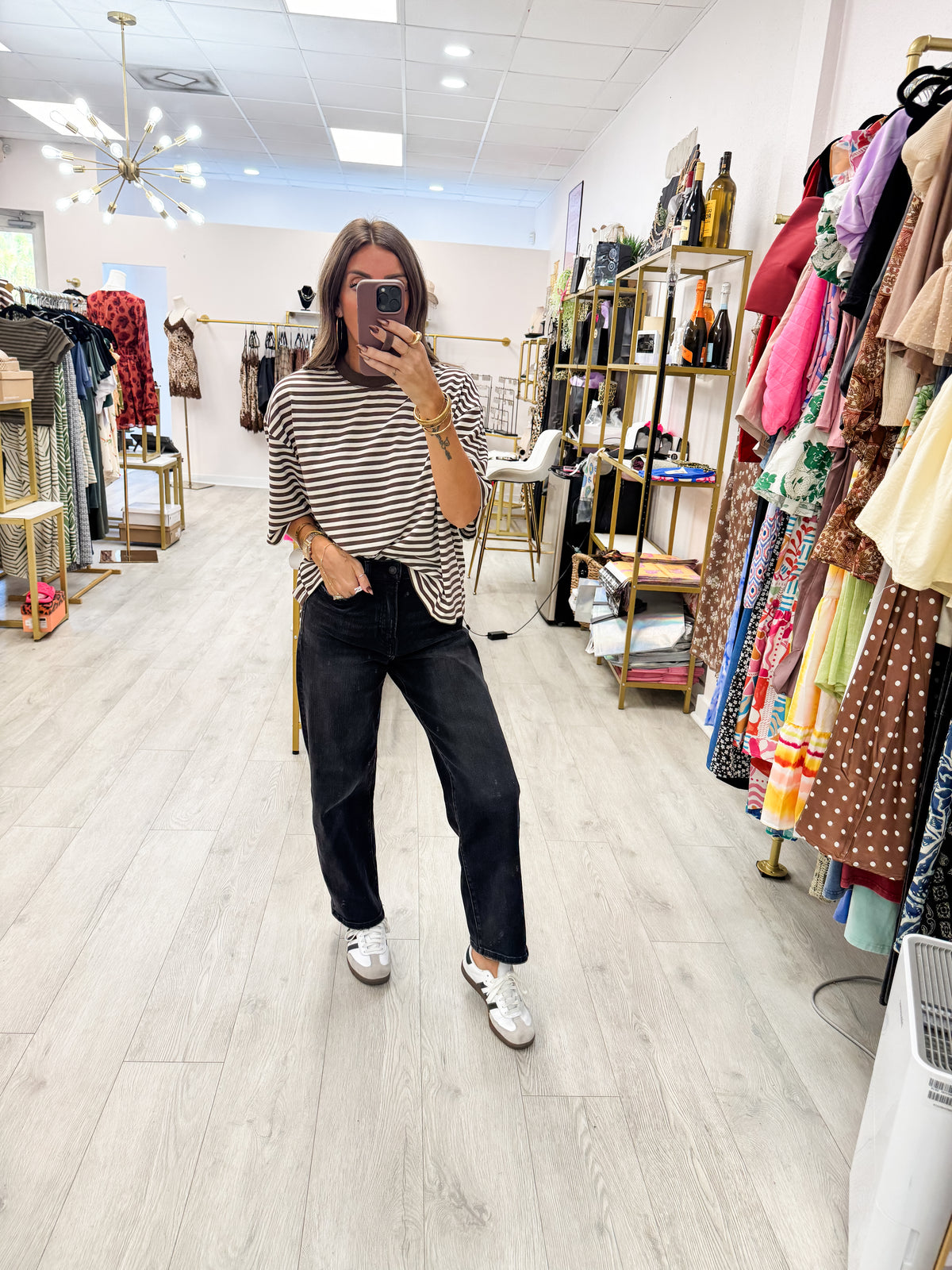 Coffee Bean Latitude Striped Tee