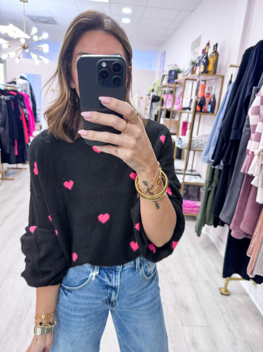 Heart Pattern Sweater