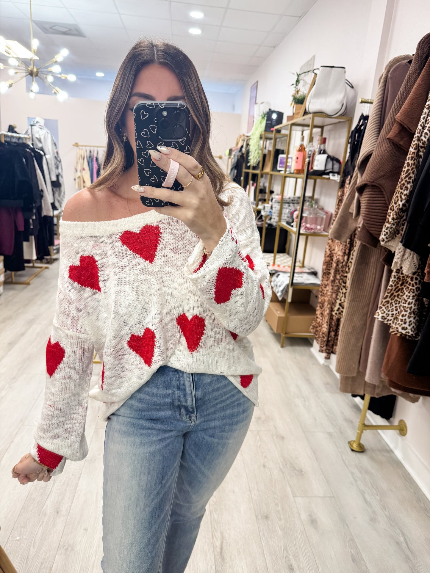 Distressed Heart Sweater