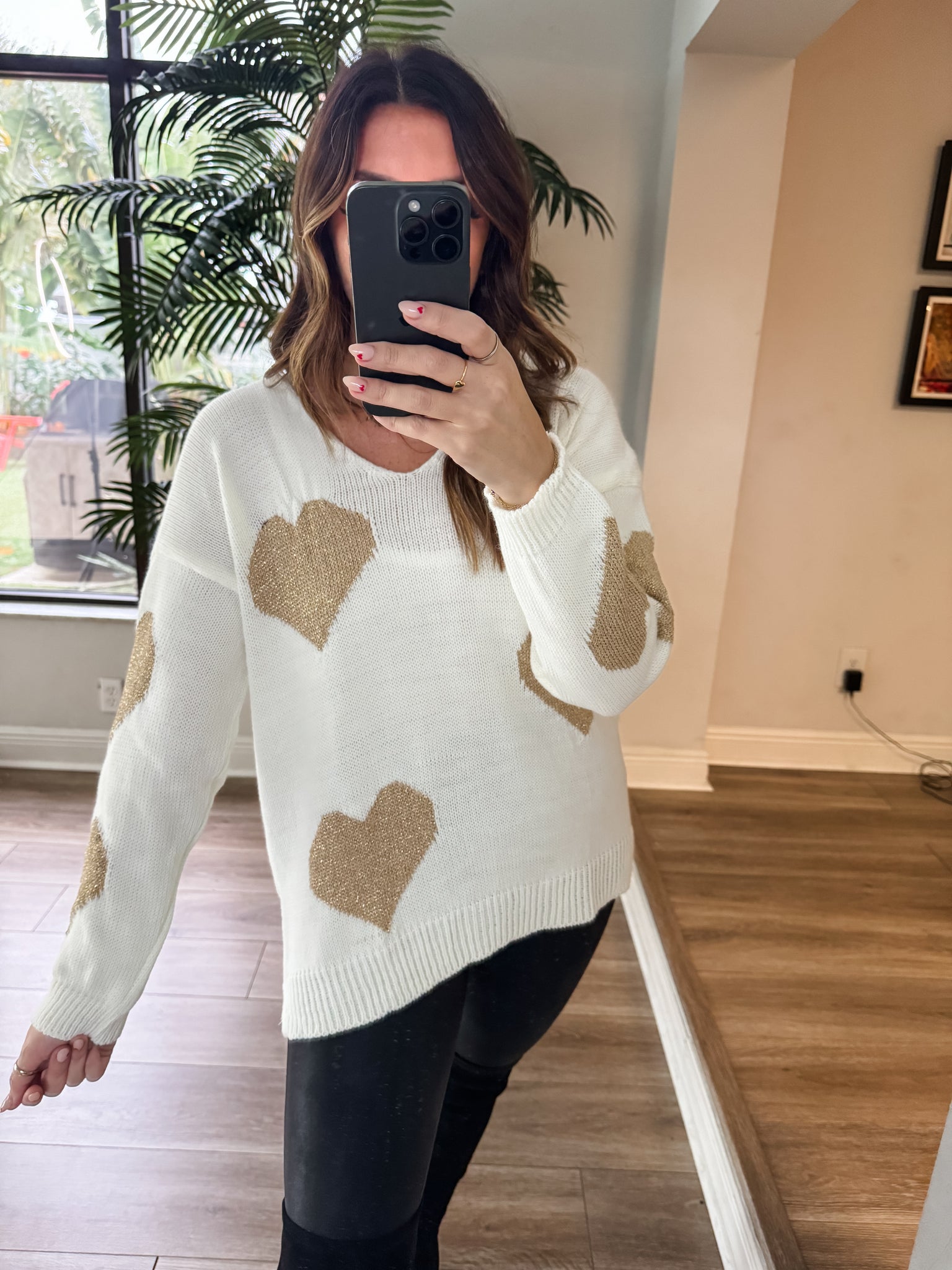 The Shimmer Heart Sweater