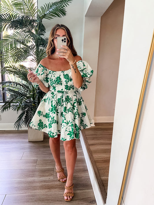 The Green Floral Dress