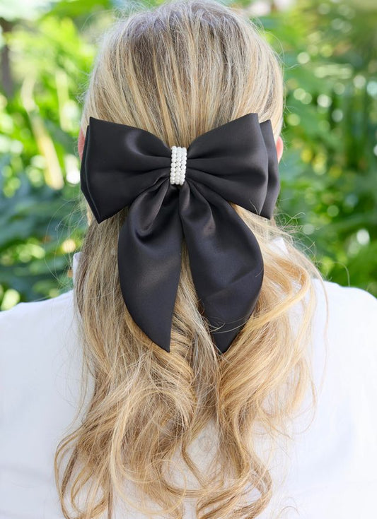 Jessica Satin Bow with Pearls