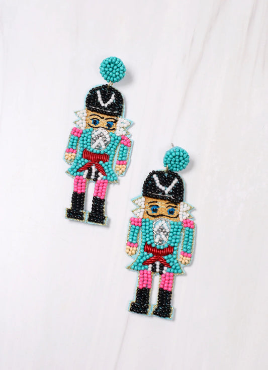 Blue Nutcracker Earrings