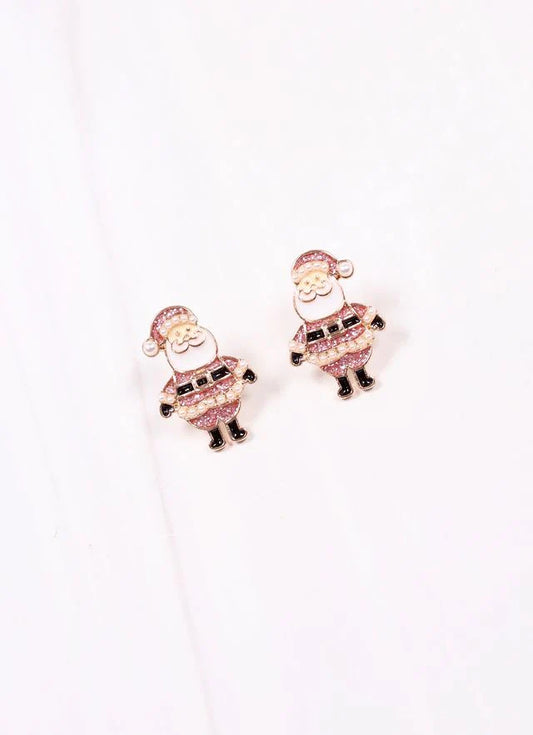 Cherry Santa Stud Earring