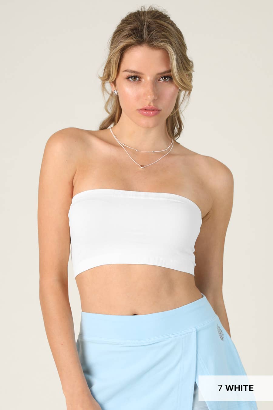 White Bandeau Top