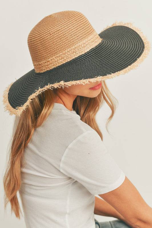 The Frayed Edge Floppy Straw Hat