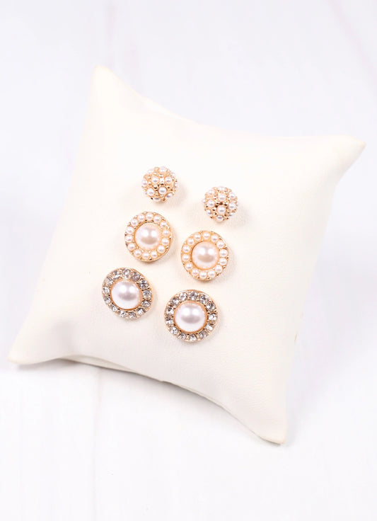 The Munro Pearl Stud Earring Set