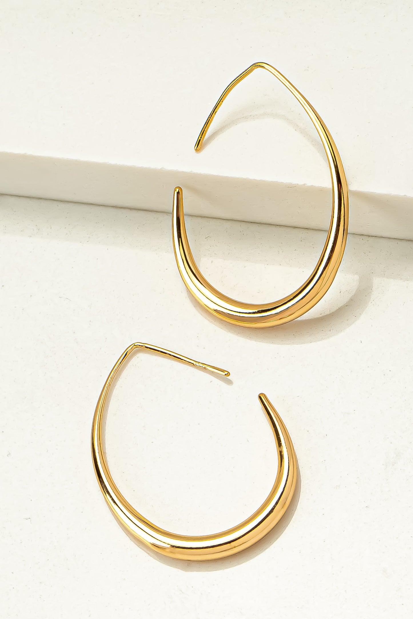 Puffy Oval Hoop Earrings