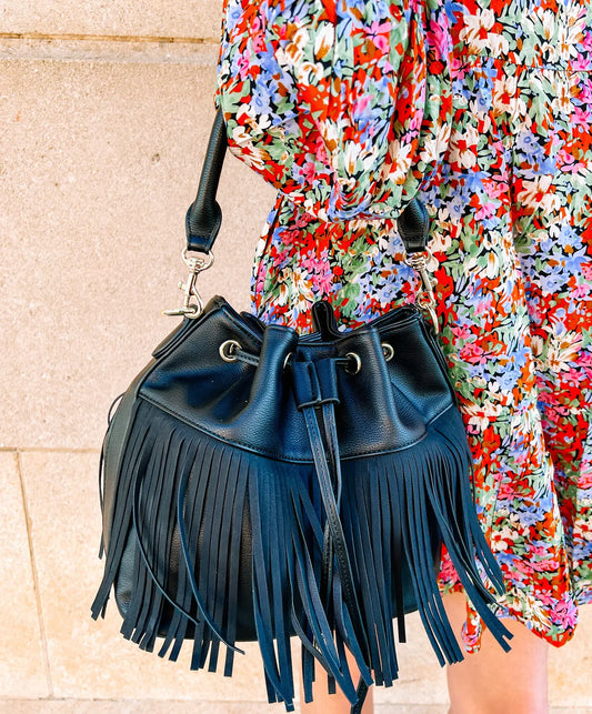 The Willow Fringe Bucket bag