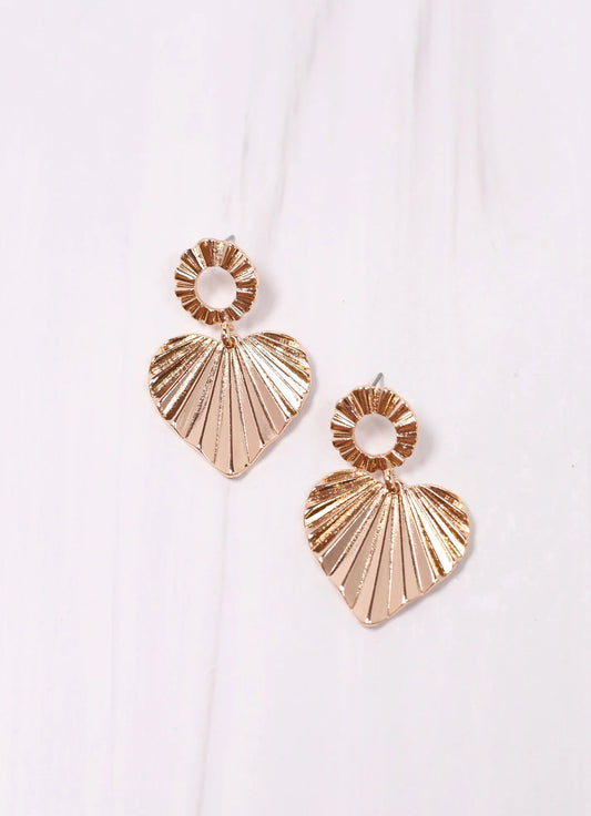 Zotique Metal Heart Earring