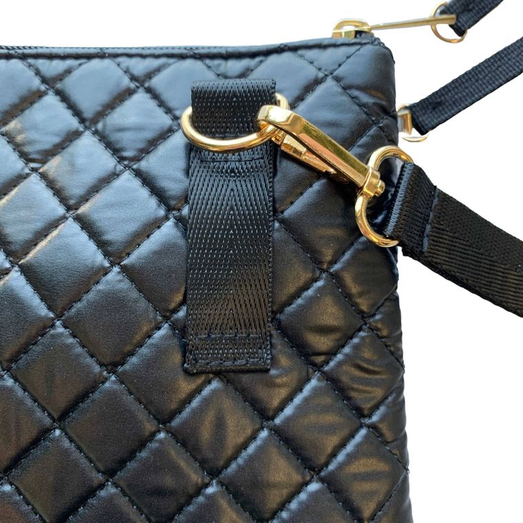 Black Quilted Convertible Bag