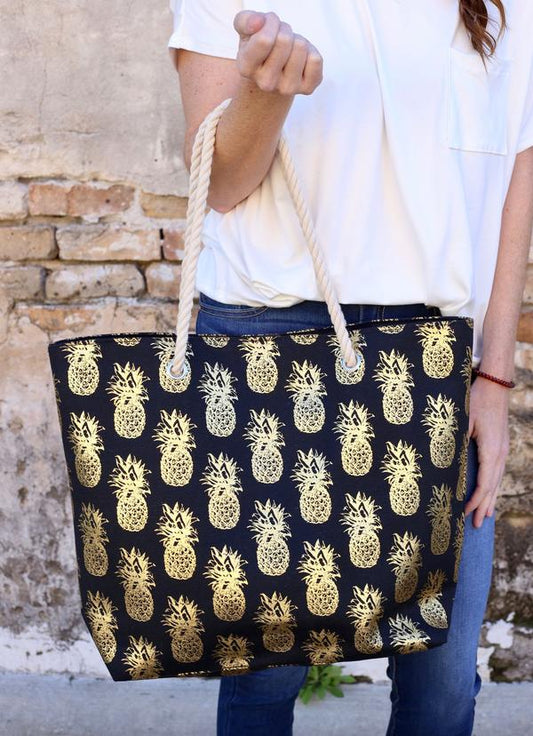 Foil Pineapple Tote