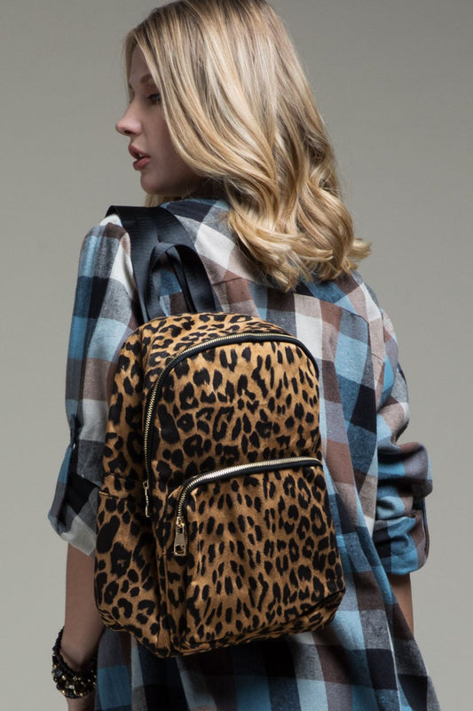 Leopard Print Backpack