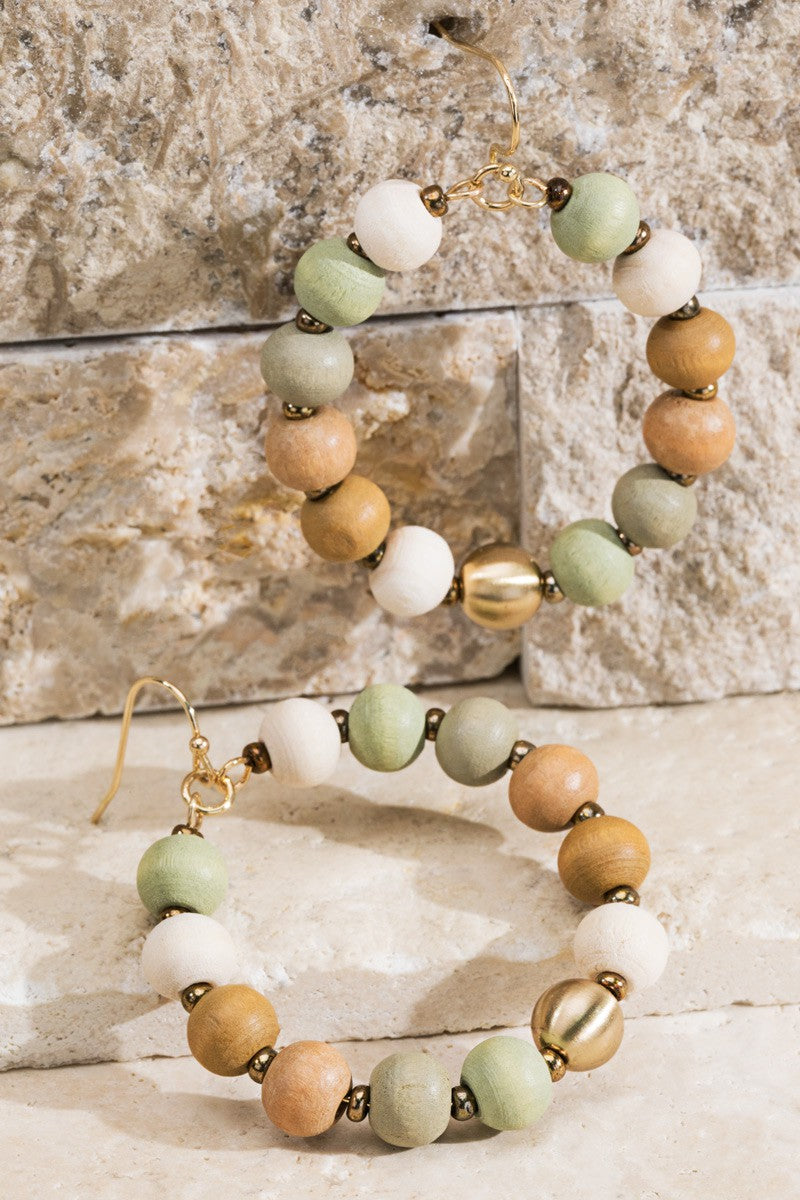 Wood Bead Earrings