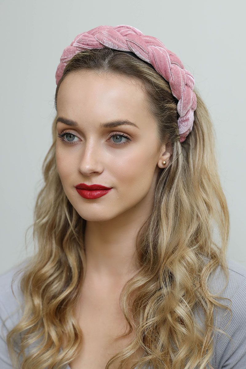 Braided Pink Headband