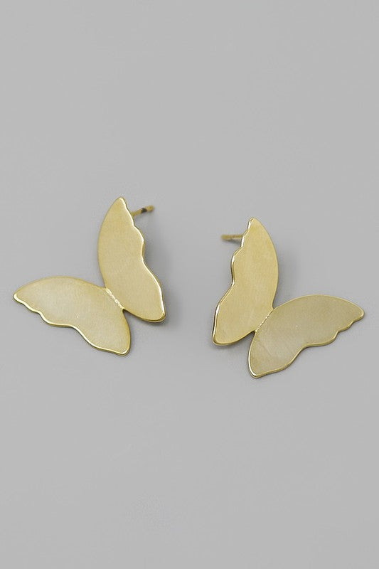 The Gold Dipped Butterfly Studs