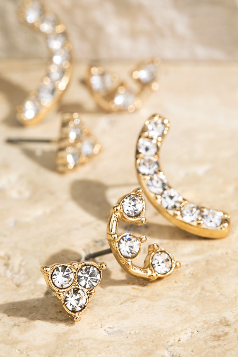 The Erin Crystal Earring Set