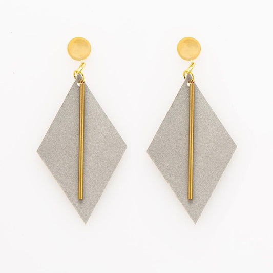 Leather Diamond Earrings