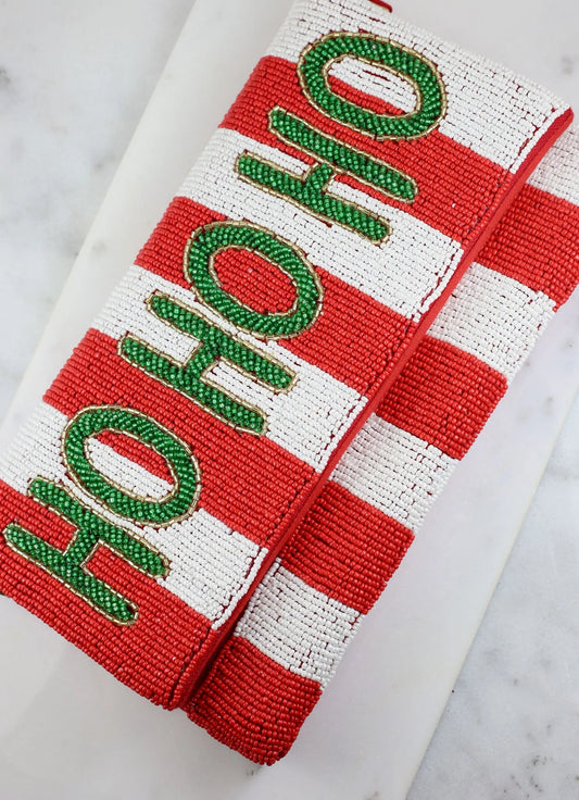 The Ho Ho Holiday Beaded Bag