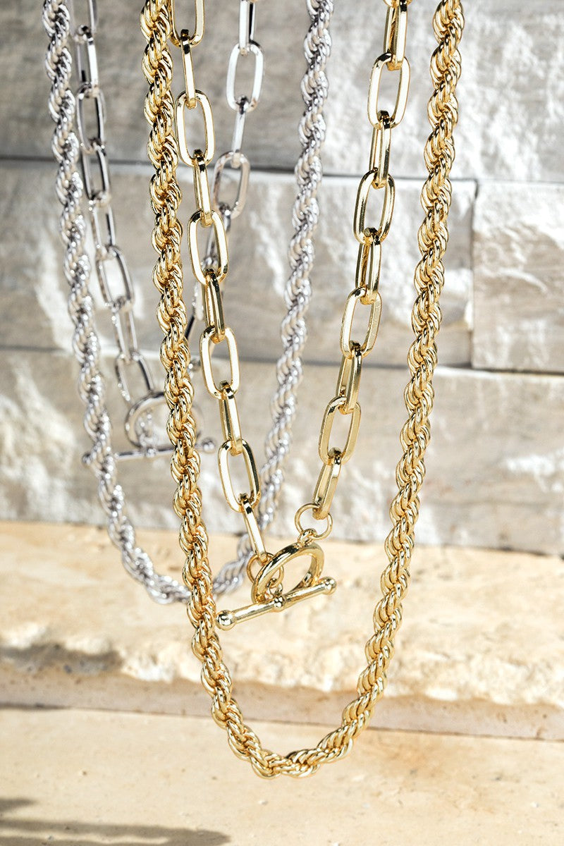 Hook & Rope Double Necklace