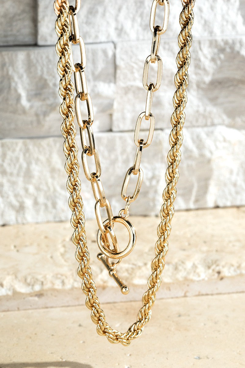 Hook & Rope Double Necklace