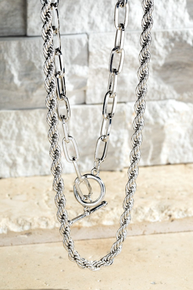 Hook & Rope Double Necklace