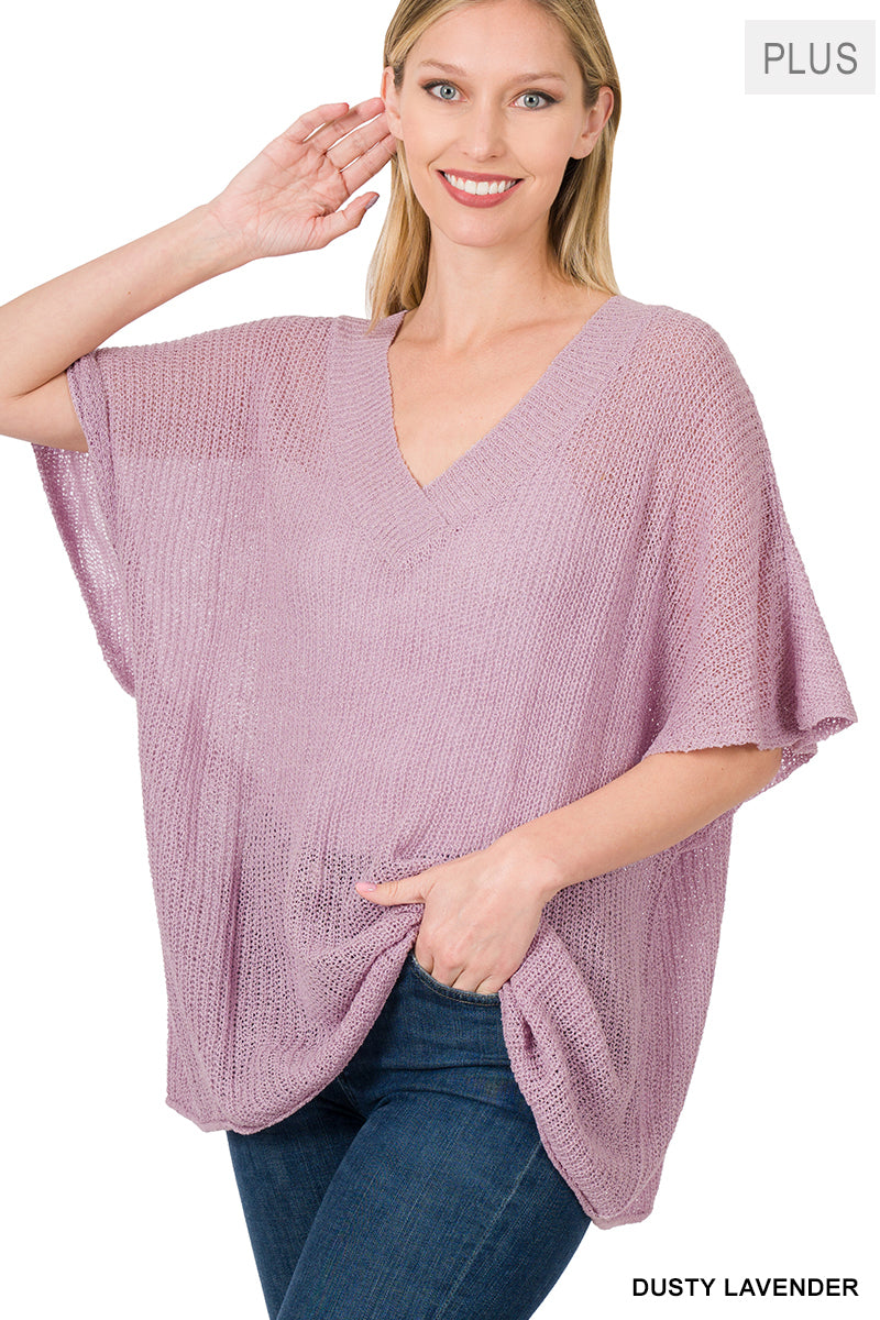Dusty Lavender Sweater-Plus