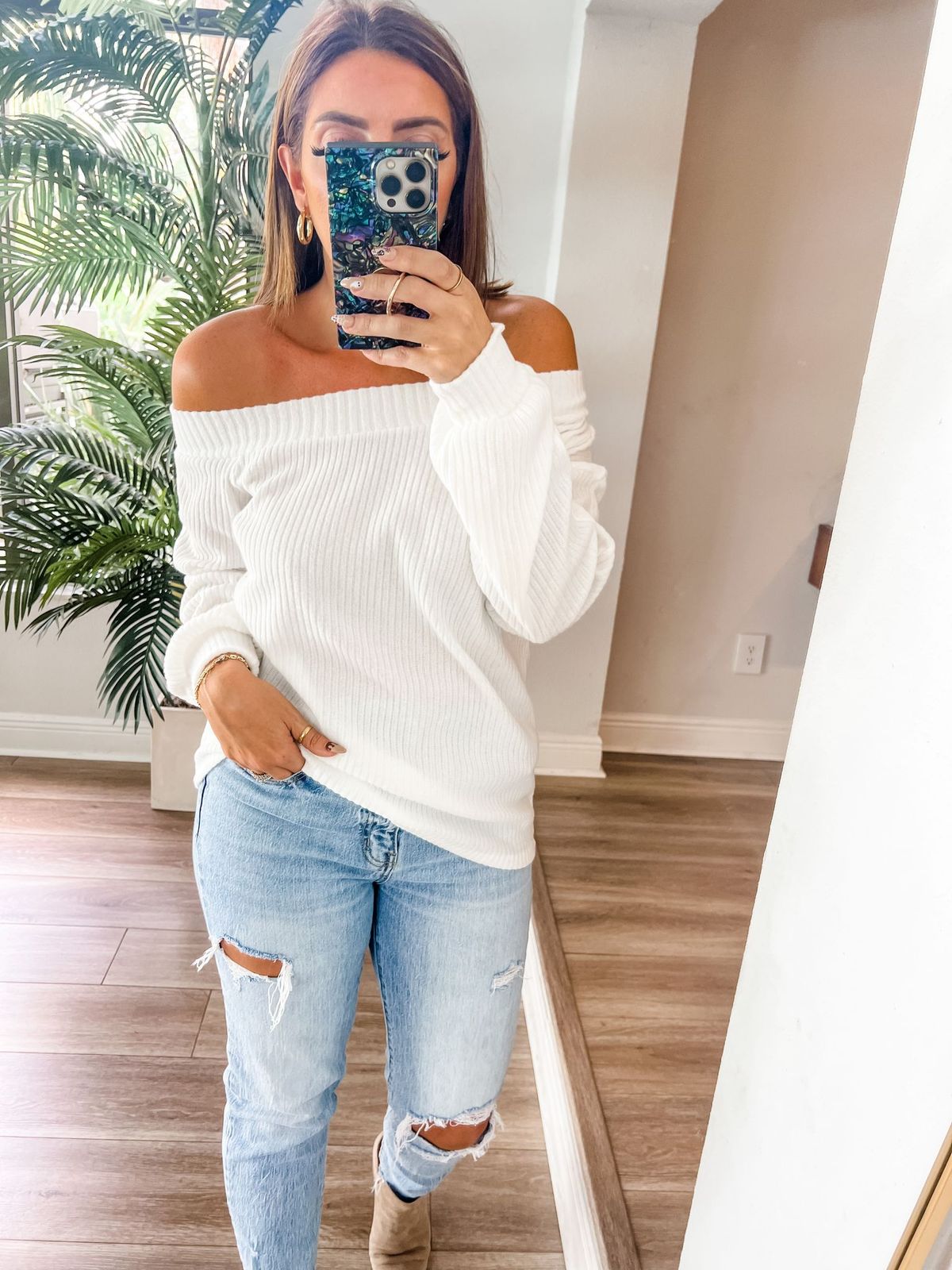 The Ivory Ribbed Sweater