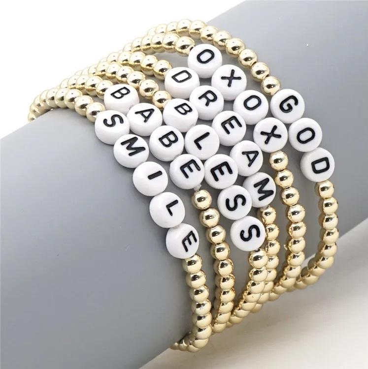 Worded Gold Bracelets